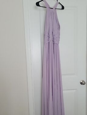 Lavender Halter Bridesmaid Dress